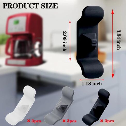 سافو منظم الحبل 9 قطع للأجهزة، ولفاف الحبل لأجهزة المطبخ، ومنظم كابل لف الحبل وحامل الكابل، للخلاط والخلاط وصانع القهوة وطباخ الضغط وقلي الهواء in Kuwait