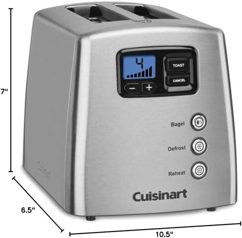 Cuisinart CPT-420 Touch to Toast Leverless 2-Slice Toaster, Brushed Stainless Steel in Kuwait