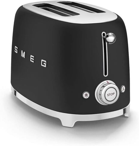 SMEG 2 Slice Retro Toaster (Matte Black) in Saudi Arabia