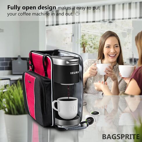 حقيبة سفر لصانعة القهوة من باغسبريت من أجل Keurig K-Slim، ماكينة صنع القهوة Keurig، حقيبة حمل لصانعة القهوة ذات الخدمة الواحدة، حقيبة محمولة لصانعة القهوة Keurig للسفر (تصميم مفتوح بالكامل في انتظار الحصول على براءة اختراع) in Kuwait