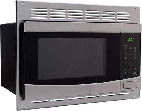 RecPro RV Stainless Steel Microwave with Trim Kit | 1.0 Cu. Ft. | 900W | Direct replacement for Greystone and High Pointe in Saudi Arabia