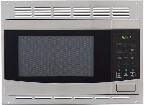 RecPro RV Stainless Steel Microwave with Trim Kit | 1.0 Cu. Ft. | 900W | Direct replacement for Greystone and High Pointe in Saudi Arabia