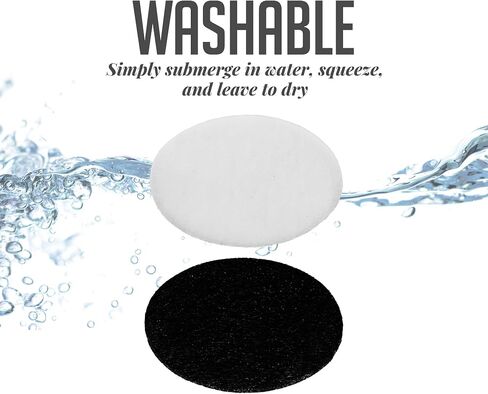 OVENTE 1.5 Liter Electric Deep Fryer FDM1501BR Charcoal and Oil Vapor Replacement Filter Set Pack of 3, White and Black ACPFDM1503 in Saudi Arabia