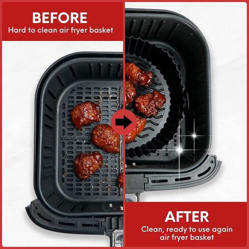 Air Fryer Liner 2 Pack - Reusable Food Grade Silicone Airfryer Liners - BPA Free Silicone Air Fryer Basket – Dishwasher Safe & Easy to Clean - Microwave, Instant Pot, Pressure Cooker Oven Inserts in Saudi Arabia