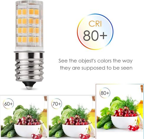 E17 LED Bulb,Microwave Oven Light Dimmable 5 Watt Warm White 3000K 52X2835SMD AC110-130V (Pack of 2) in Saudi Arabia
