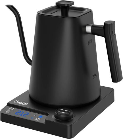 غلاية Vmotal Gooseneck، غلاية كهربائية بقدرة 1200 وات مع تسخين سريع، درجة حرارة متغيرة لتخمير الشاي والقهوة، من الفولاذ المقاوم للصدأ، مقاومة للتسرب، تحافظ على الدفء لمدة 24 ساعة، إيقاف تلقائي، حماية ضد الجفاف، 0.9 لتر in Kuwait