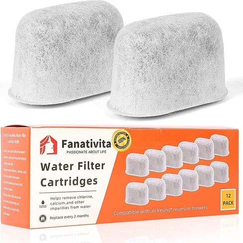Keurig Filter Replacement by Fanativita, 6 Pack Water Filter Cartridges | Fits All Keurig Coffee Makers, NSF-Certified, Better Tasting Coffee, 1-Year Supply in Kuwait