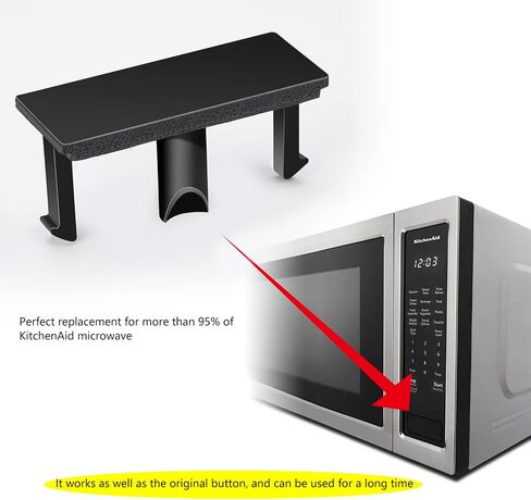 LUAATT Microwave Door Eject Button for KitchedAid,Whirlpool Rectangular Button Replacement (Black) in Saudi Arabia