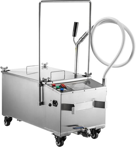 فلتر المقلاة المتنقلة من فيفور، سعة 80 رطل/40 لتر/10.56 جالون، نظام تنقية الزيت 300 وات مع معدل تدفق 5 لتر/الدقيقة، نظام تصفية زيت القلي المحمول مع مضخة 10 لتر/الدقيقة وخرطوم الزيت، 110 فولت/60 هرتز in Kuwait