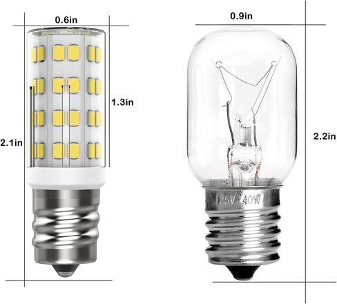 8206232A Bulb Whirlpool Microwave Light Bulbs Under Hood Kei AC110-130V 4W Microwave Bulb E17 Fits Whirlpool Maytag Lava Lamps Salt Bulbs - Replaces 1890433 2pack (Warm White) in Kuwait