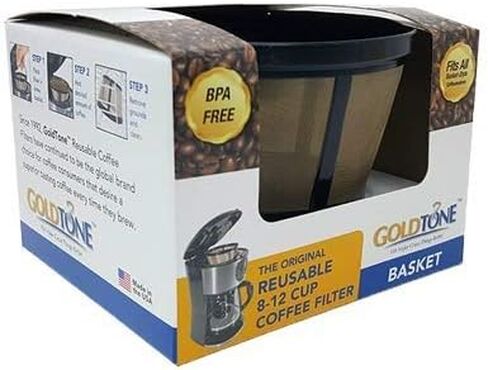 GOLDTONE Reusable 8-12 Cup Basket Coffee Filter fits Hamilton Beach Coffee Makers and Brewers. Replaces your Hamilton Beach Reusable Coffee Filter - BPA Free in Saudi Arabia
