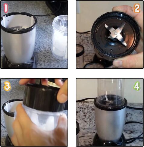 أكواب خلاط بديلة 22oz للرصاصة السحرية، مع غطاء ومقبض علوي قابل للطي - متوافق مع 250 واط Magic Bullet Mb 1001 Mb 1001b Mbr-1701 Mbr-1702 Mbr-1101 كوب خلاط عصارة الخلاط - عبوتان in Kuwait