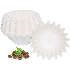 MUCXNIIY 1-2 Cup White Coffee Filters, 100 Count Unbleached Basket Coffee Filter Paper for Miniature Mr Coffee, Small Coffee Maker, Single Serve Coffee Pot, Pour Over Coffee Kit