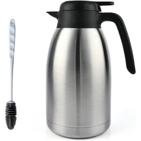 Stainless Steel Thermal Coffee Carafe Triple Layer Thermal Vacuum insulated 12 hours heat Retention/24 hours cold Retention/ 1 Liter Tea, Water, and Coffee Dispenser in Saudi Arabia