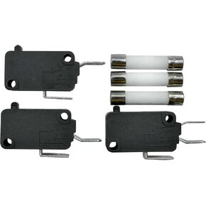 W10727360 & W10269458 & W10269460 Microwave Door Switch and Slow-Blow Ceramic fuses (Pack of 3) Compatible with Whirlpool Microwave SZM-V16-FC-61 SZM-V16-FC-62 SZM-V16-FC-63 in Saudi Arabia