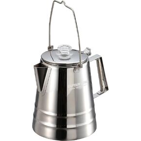 UW-3531 Coffee Pot, Percolator, 12 Cups, Suitable Capacity 0.6 gal (1.8 L), 18-8 Stainless Steel, Silver