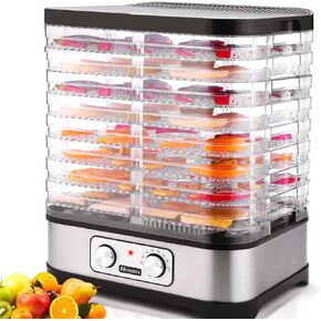 Food Dehydrator Machine, 400W 8 Trays Dehydrators for Food and Jerky with 72H Timer and 95-158℉ Temperature Control, BPA Free, Fruit Dehydrator for Fruit, Herbs, Meat, Veggies and Dog Treats, Upgraded in Kuwait