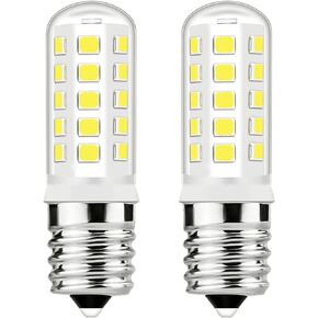 Eihern LED Microwave Oven Light Bulb Over Stove Appliance E17 4W Replacement 40W Incandescent for Refrigerator, Cool White 6000K Range Hood E17 Intermediate Base, No Flicker, Not Dimmable, Pack of 2 in Saudi Arabia