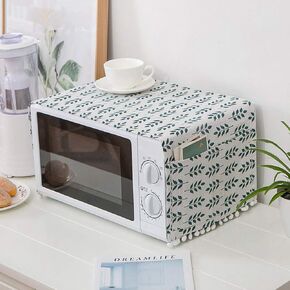 AKOAK 1 Pack 30cm x 90cm/11.81" x 35.43" Household Kitchen Microwave Dust Cover Cotton Linen Oven Cover with Storage Bag Home Decoration Accessories (Wood Grain) in Kuwait
