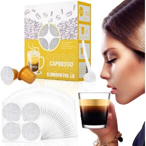 CAPMESSO Foil Lids for Nespresso OriginalLine: 120 pcs Aluminum Seals 37mm in Saudi Arabia
