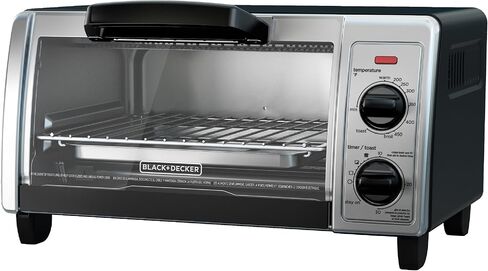 BLACK+DECKER 4-Slice Toaster Oven with Easy Controls, Stainless Steel, TO1705SB,Medium in Saudi Arabia