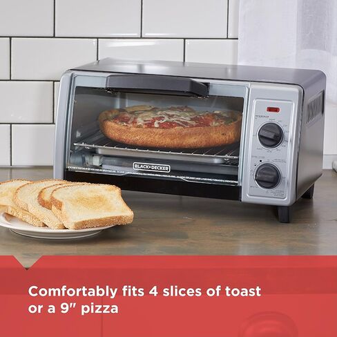 BLACK+DECKER 4-Slice Toaster Oven with Easy Controls, Stainless Steel, TO1705SB,Medium in Saudi Arabia