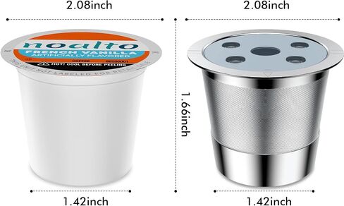 أكواب K قابلة لإعادة الاستخدام لـ Keurig K Supreme | أكواب K قابلة لإعادة الملء مع محول لماكينة صنع القهوة Keurig K Supreme (Plus) (عبوة من 2 علبة قهوة قابلة لإعادة الاستخدام + 1 حزمة محول) in Kuwait