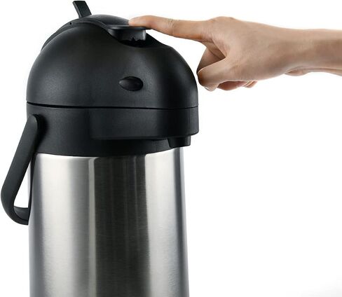 Heritage66 Thermal Coffee Carafe with Cleaning Brush – 68 oz (2 L) Vacuum Insulated Stainless Steel Beverage Dispenser, Keeps Drinks Hot 12 H/Cold 24 H, Ideal for Home, Office & Parties in Saudi Arabia