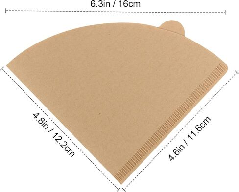 Coffee Filter, Cone Coffee Filters 2, Pour Over Coffee Filter for v60 Coffee Dripper and Drip Coffee Maker, 1-4 Cup, 100 Count, Disposable Natural Unbleached Size 02 Coffee Filters in Kuwait