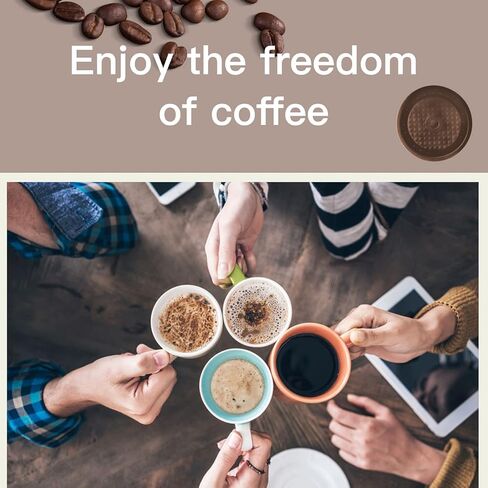 كبسولات قهوة Vertuo قابلة لإعادة الاستخدام (5 قطع)، كبسولة قهوة قابلة لإعادة التعبئة لكبسولات Vertuoline وVertuo، كبسولات قهوة سعة 230 مل متوافقة مع ماكينة قهوة Nespresso Vertuo، مع قطعتين من أغطية السيليكون القابلة لإعادة الاستخدام، ومغرفة، وفرشاة in Kuwait