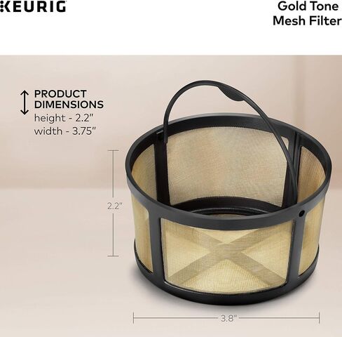 فلتر قهوة مطحون قابل لإعادة الاستخدام من Keurig متوافق مع الأساسيات ومحضرات K-Duo فقط، طريقة صديقة للبيئة لتحضير إبريق، شبكة ذهبية اللون in Kuwait
