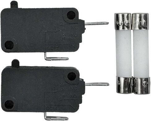 مفتاح باب الميكروويف 5304509459 (مغلق عادة) وصمامات سيراميك بطيئة النفخ متوافقة مع ميكروويف فريجيدير إلكترولوكس استبدال 5304464098 AP6230614 (عبوة من قطعتين) in Kuwait