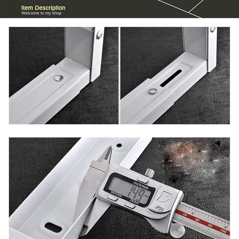 حامل مايكرويف حوائط الجدار ، قابل للتعديل طول (1 زوج ، الفولاذ المقاوم للصدأ ) in Kuwait