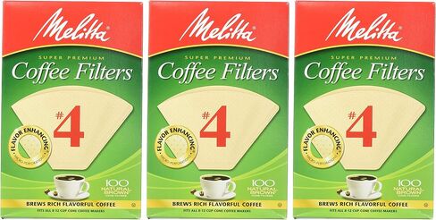 Melitta Cone Coffee Filters, Natural Brown #4, 300 Count (Pack Of 3) & Dunkin' Original Blend Medium Roast Ground Coffee, 30 Ounce in Saudi Arabia