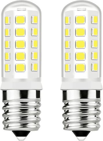 لمبة إضاءة فرن الميكروويف Eihern LED فوق جهاز الموقد E17 4W استبدال 40W ساطع للثلاجة، غطاء محرك السيارة الأبيض البارد 6000K E17 قاعدة متوسطة، لا وميض، غير قابل للتعتيم، حزمة من 2 in Saudi Arabia