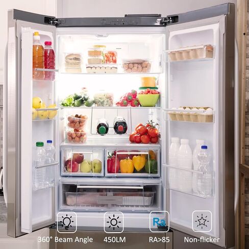 لمبة إضاءة فرن الميكروويف Eihern LED فوق جهاز الموقد E17 4W استبدال 40W ساطع للثلاجة، غطاء محرك السيارة الأبيض البارد 6000K E17 قاعدة متوسطة، لا وميض، غير قابل للتعتيم، حزمة من 2 in Saudi Arabia