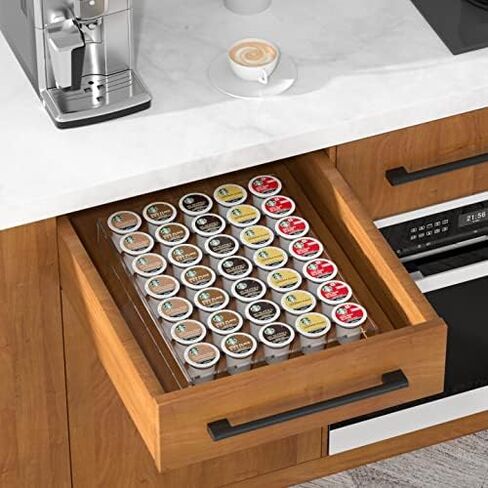 AITEE Acrylic K Cup Drawer Organizer Tray Pod Holder for 24 Coffee Capsules in Saudi Arabia