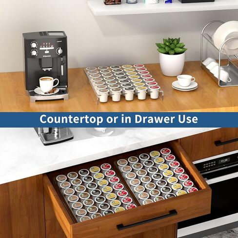 AITEE Acrylic K Cup Drawer Organizer Tray Pod Holder for 24 Coffee Capsules in Saudi Arabia