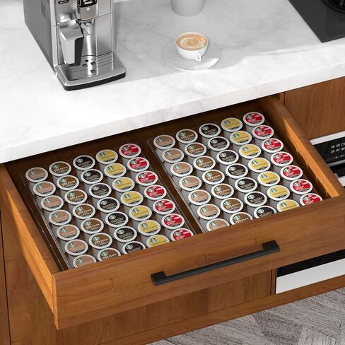 AITEE Acrylic K Cup Drawer Organizer Tray Pod Holder for 24 Coffee Capsules in Saudi Arabia