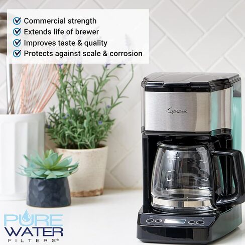 منظف ​​ومزيل الترسبات من فلاتر PureWater (6 استخدامات) - صُنع في الولايات المتحدة الأمريكية - محلول إزالة الترسبات لمصانع البيرة Keurig وNespresso وDelonghi وBreville وجميع ماكينات صنع القهوة وآلات الإسبريسو in Kuwait