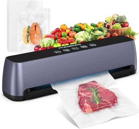 MoKo Vacuum Sealer Machine,85kpa Food Vacuum Sealer, Full Automatic Air Sealing System for Food Sealer, LED Touch Food Sealer with Dry and Moist Food Modes, Compact Design, 20Pcs Seal Bags Starter Kit in Saudi Arabia