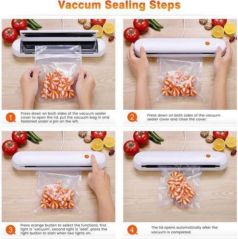 Maylmc 16 Inch Vacuum Sealer Machine Automatic Lid Opening for Kitchen, Food Vacuum Sealer Machine with Dry and Moist Universal, Vacuum Food Sealer Machine Come with 20Pcs Seal Bags Starter Kit in Saudi Arabia