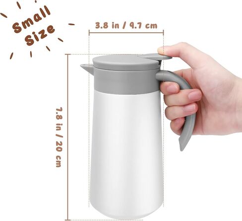GearRoot 28oz Small Coffee Carafe Insulated Coffee Pot, Silver in Saudi Arabia