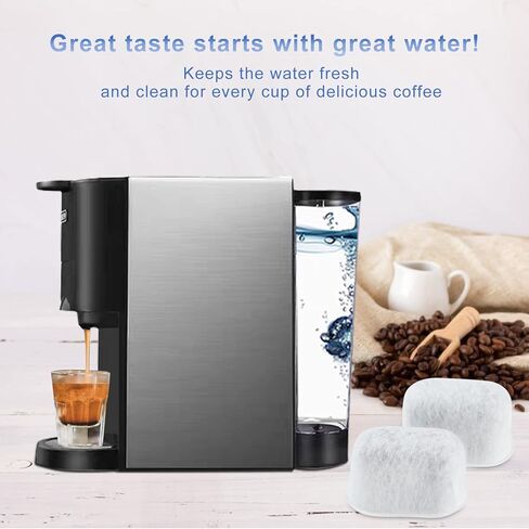 12 عبوة من خراطيش اعادة تعبئة فلتر المياه لماكينة تحضير القهوة كيوريج 1.0 و2.0، خراطيش فلتر مياه الفحم البديلة متوافقة مع جميع ماكينات تحضير القهوة كيوريج in Kuwait