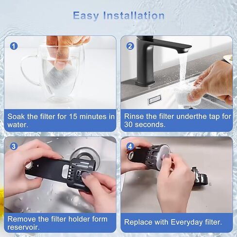 12 عبوة من خراطيش اعادة تعبئة فلتر المياه لماكينة تحضير القهوة كيوريج 1.0 و2.0، خراطيش فلتر مياه الفحم البديلة متوافقة مع جميع ماكينات تحضير القهوة كيوريج in Kuwait