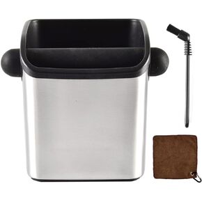 CAFEMASY Espresso Grounds Knock Box Mini Durable Stainless Steel Coffee Grind Knock Box with Removable Knock Bar and Non-slip Base in Kuwait