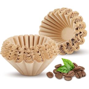 1-4 Cup Basket Coffee Filters Basket Filters Disposable Paper Coffee Filters for Home Office Use, Brown, 100 Count in Kuwait