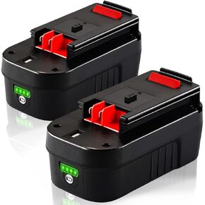 TenHutt 【Lithium-ion | NOT Ni-Mh】 2Pack 3.0Ah 18V Replacement Battery for Black and Decker 18V HPB18 HPB18-OPE 244760-00 A1718 FS18FL FSB18 Firestorm Cordless Power Tools Lithium Battery in Saudi Arabia
