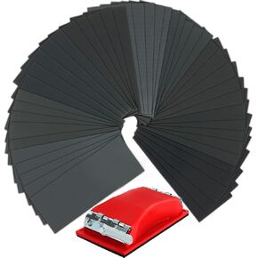 VERONES 90 Pcs 400 to 3000 Grit Wet Dry Sandpaper Assortment 9x3.6 Inch | Automotive Sanding - Furniture Finishing - Wood Turing Finishing and More, Wet Dry Use in Saudi Arabia