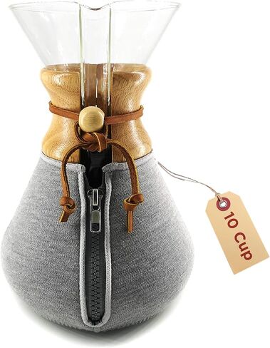 HEXNUB - 8 أكواب مريحة وغطاء لياقة Chemex ومقبض صب فوق أباريق صانع القهوة الزجاجية - غلاف معزول يحافظ على دفء القهوة أو برودةها in Kuwait